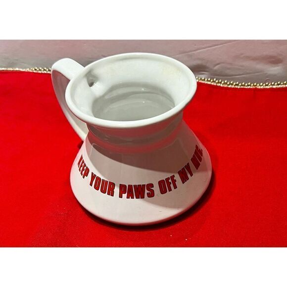 1980s Sandra Boynton Coffee Cup Claude Cat; paws off My Mug, Non Spill - Picture 4 of 7